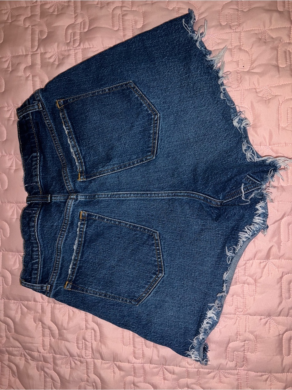 Abercrombie & Fitch Dark Blue Denim Cutoff Shorts - Picture 3 of 4